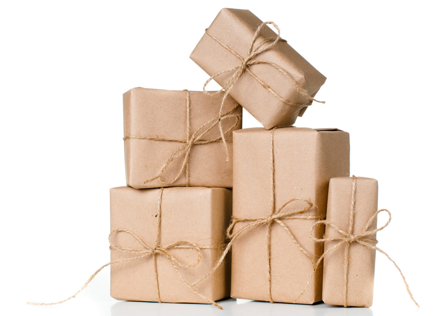 Several gift boxes, postal parcels
